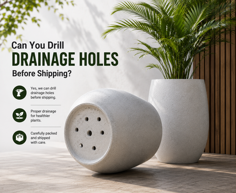 Can you drill drainage holes before shipping?