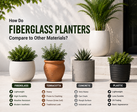 How Do Fiberglass Planters Compare to Other Materials?