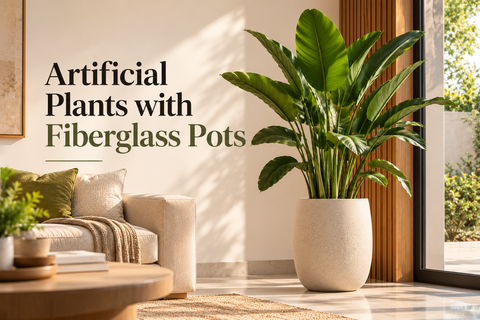 Artificial Plants with Pots: A Simple Way to Finish a Space
