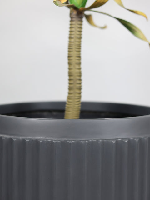 Orchid - D Fiberglass Round Planter - Grey🌿