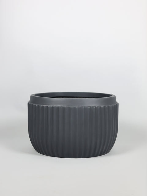 Orchid - D Fiberglass Round Planter - Grey🌿