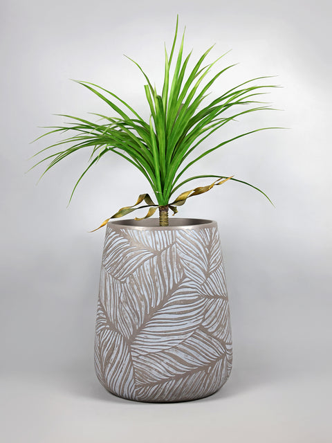 Leaf Fiberglass Planter - Grey Biege🌿