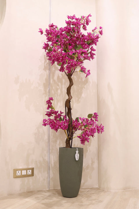 Artificial Scarlett Magenta Twisted Bougainvillea Plant