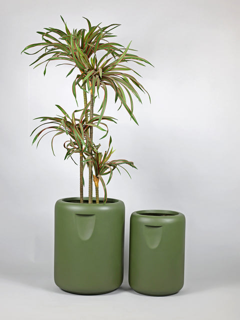Cool Fiberglass Planter - Olive Green 🌿