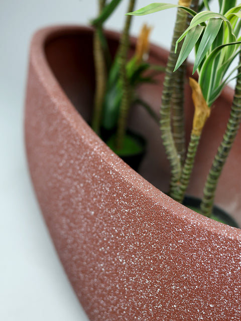 Boat Fiberglass Planter - Terracotta Granite ⛵