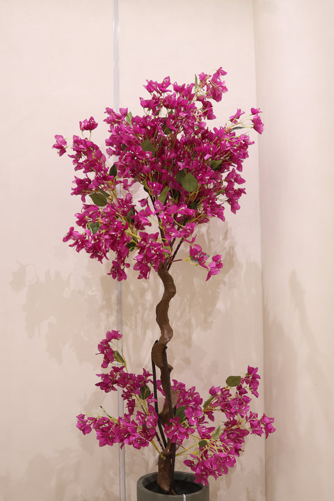 Artificial Scarlett Magenta Twisted Bougainvillea Plant