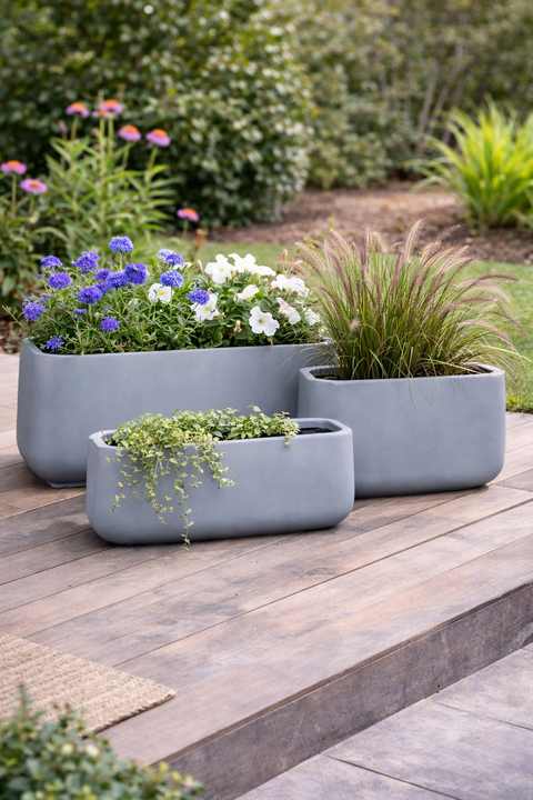 Sunrise Fiberglass Planters 🌿