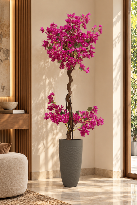 Artificial Scarlett Magenta Twisted Bougainvillea Plant