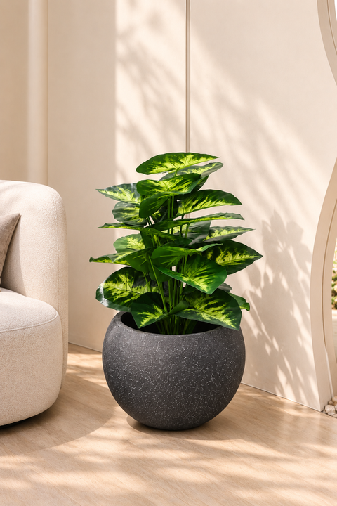 Variegated Green Artificial Plant