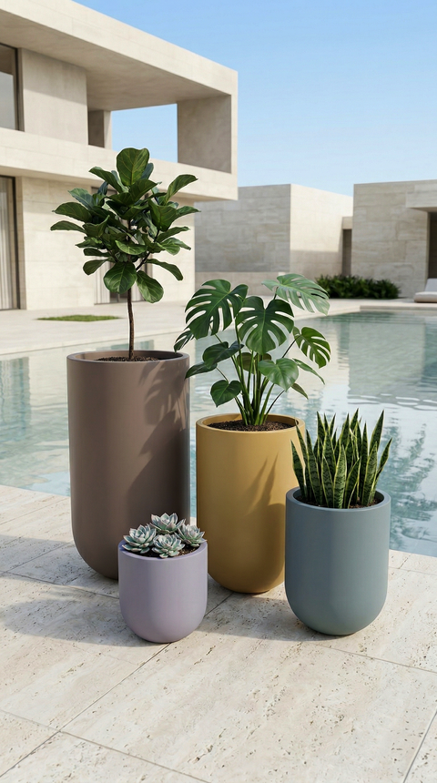 Sunflower Fiberglass Planters🌿