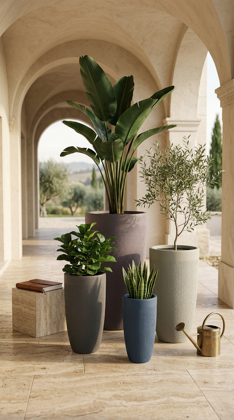 Snake Fiberglass Planters🌿