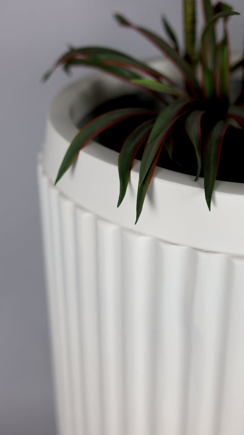 Orchid - A Fiberglass Planter - Oyster White 🌿