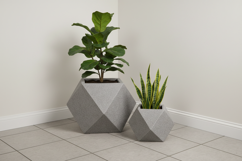 Big Diamond Fiberglass Planter - Matt💎