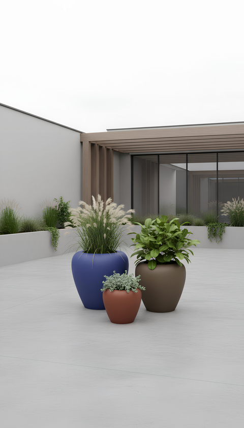 Rose Fiberglass Planter - Rustic🌹