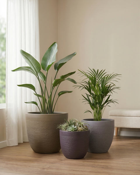 Crystal Fiberglass Planters