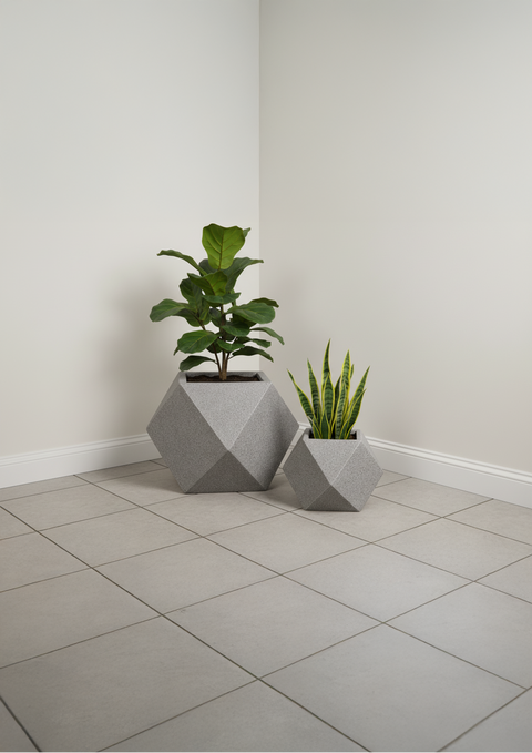 Big Diamond Fiberglass Planter - Matt💎